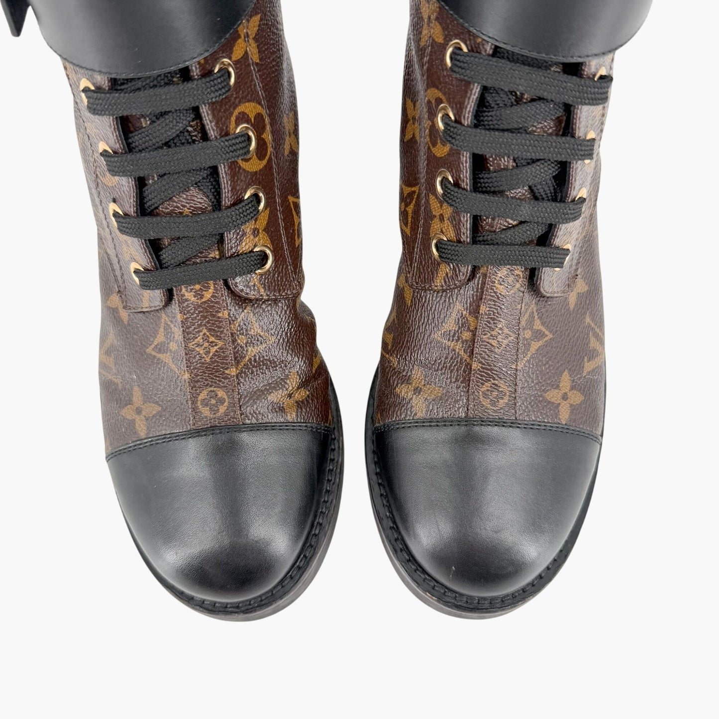 Louis Vuitton Ranger Wonderland Combat Boots in Brown LV Canvas Size 36.5