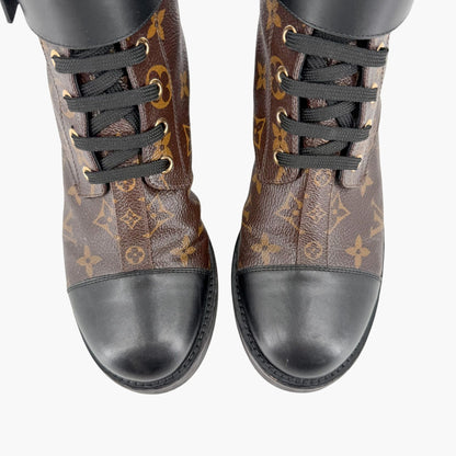 Louis Vuitton Ranger Wonderland Combat Boots in Brown LV Canvas Size 36.5