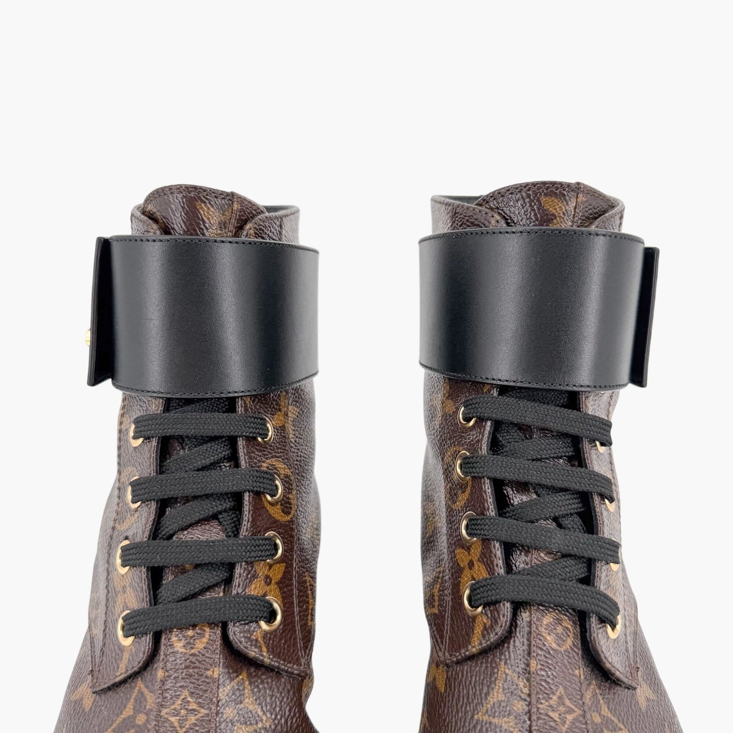 Louis Vuitton Ranger Wonderland Combat Boots in Brown LV Canvas Size 36.5