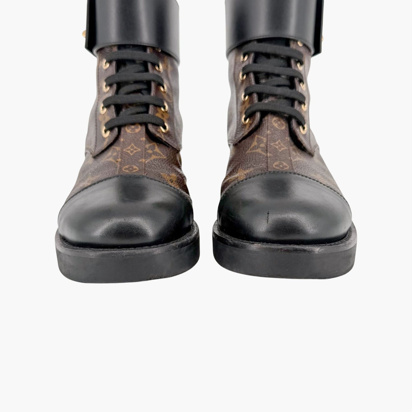 Louis Vuitton Ranger Wonderland Combat Boots in Brown LV Canvas Size 36.5