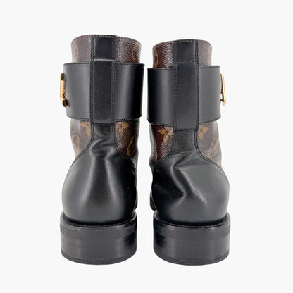 Louis Vuitton Ranger Wonderland Combat Boots in Brown LV Canvas Size 36.5