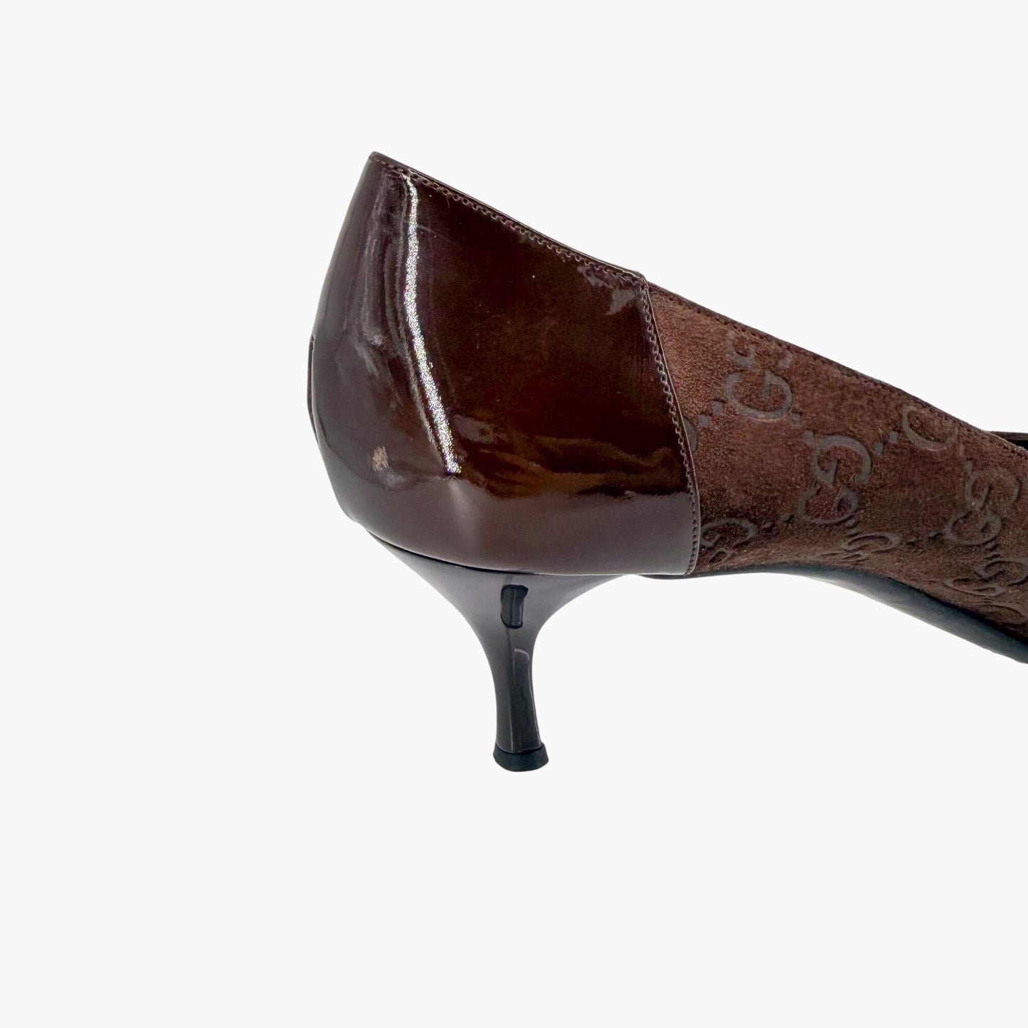Gucci Horsebit Cap Toe Pumps Brown GG Size 9