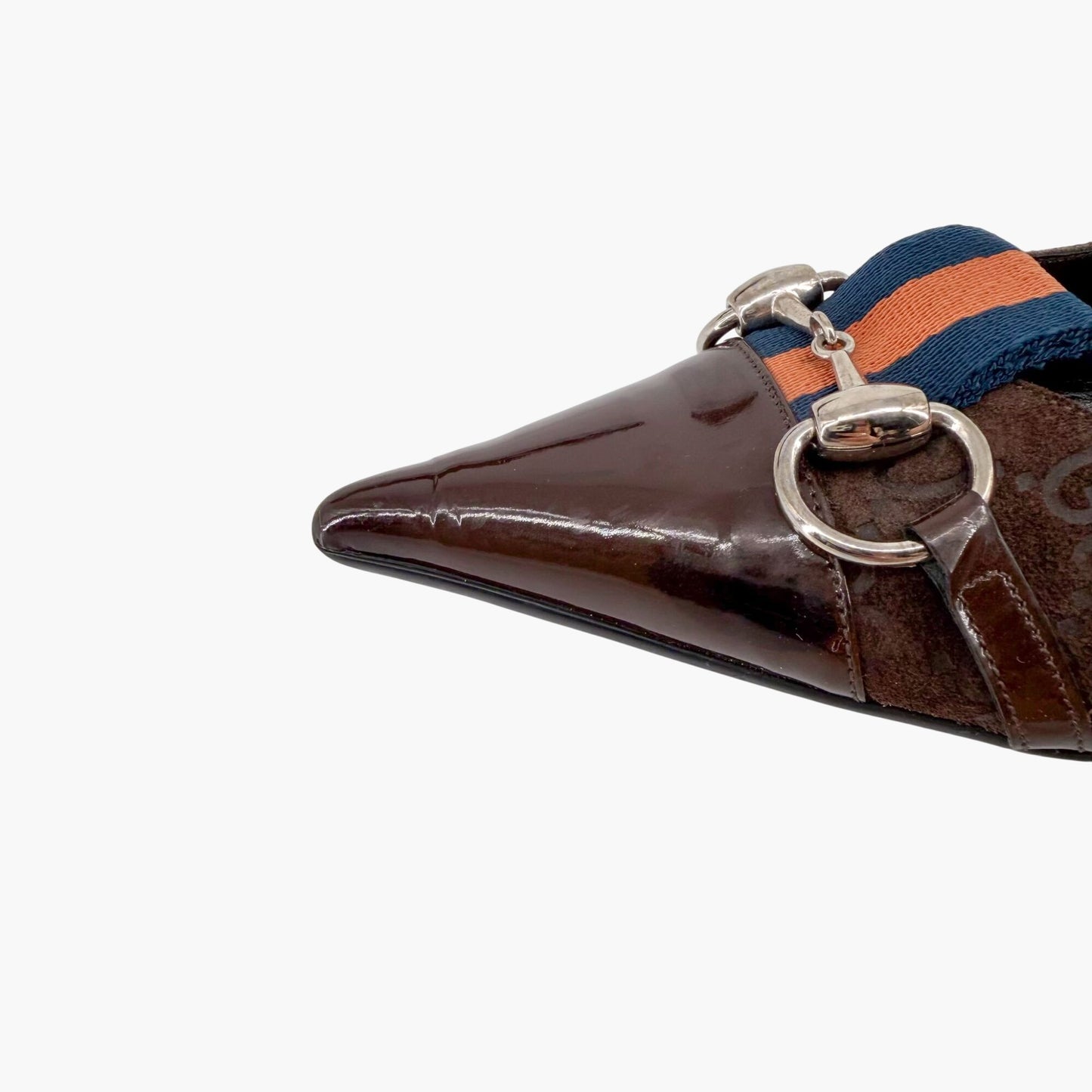 Gucci Horsebit Cap Toe Pumps Brown GG Size 9