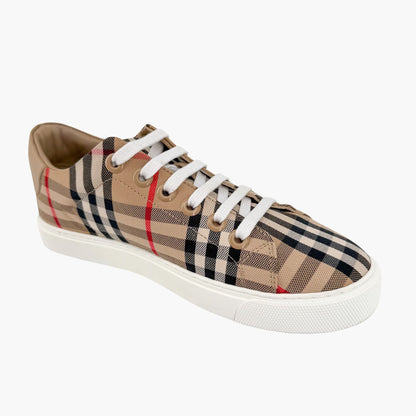 Burberry Albridge Check Sneakers Beige Size 37.5