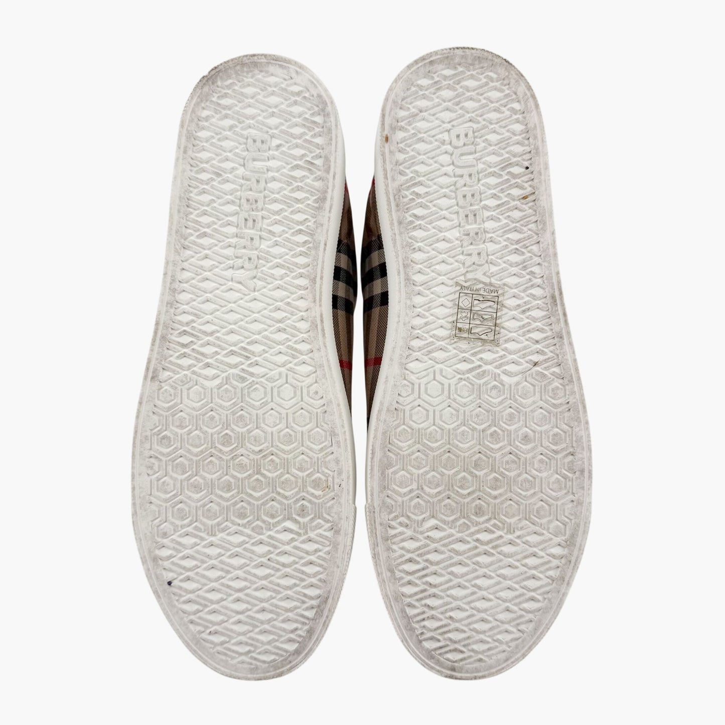 Burberry Albridge Check Sneakers Beige Size 37.5