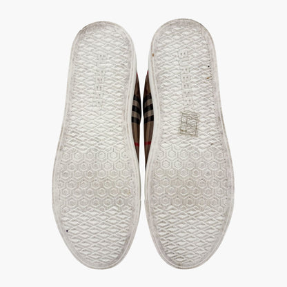 Burberry Albridge Check Sneakers Beige Size 37.5