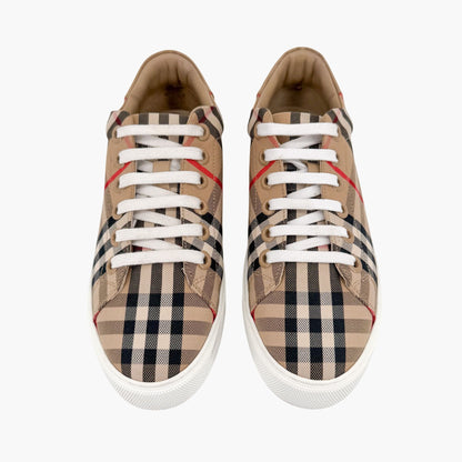 Burberry Albridge Check Sneakers Beige Size 37.5