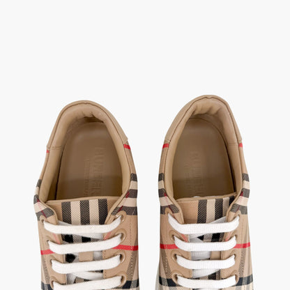 Burberry Albridge Check Sneakers Beige Size 37.5