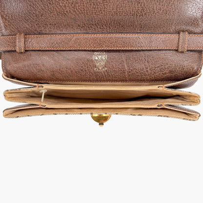 Gucci Vintage GG Monogram Crossbody Bag Beige