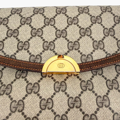 Gucci Vintage GG Monogram Crossbody Bag Beige