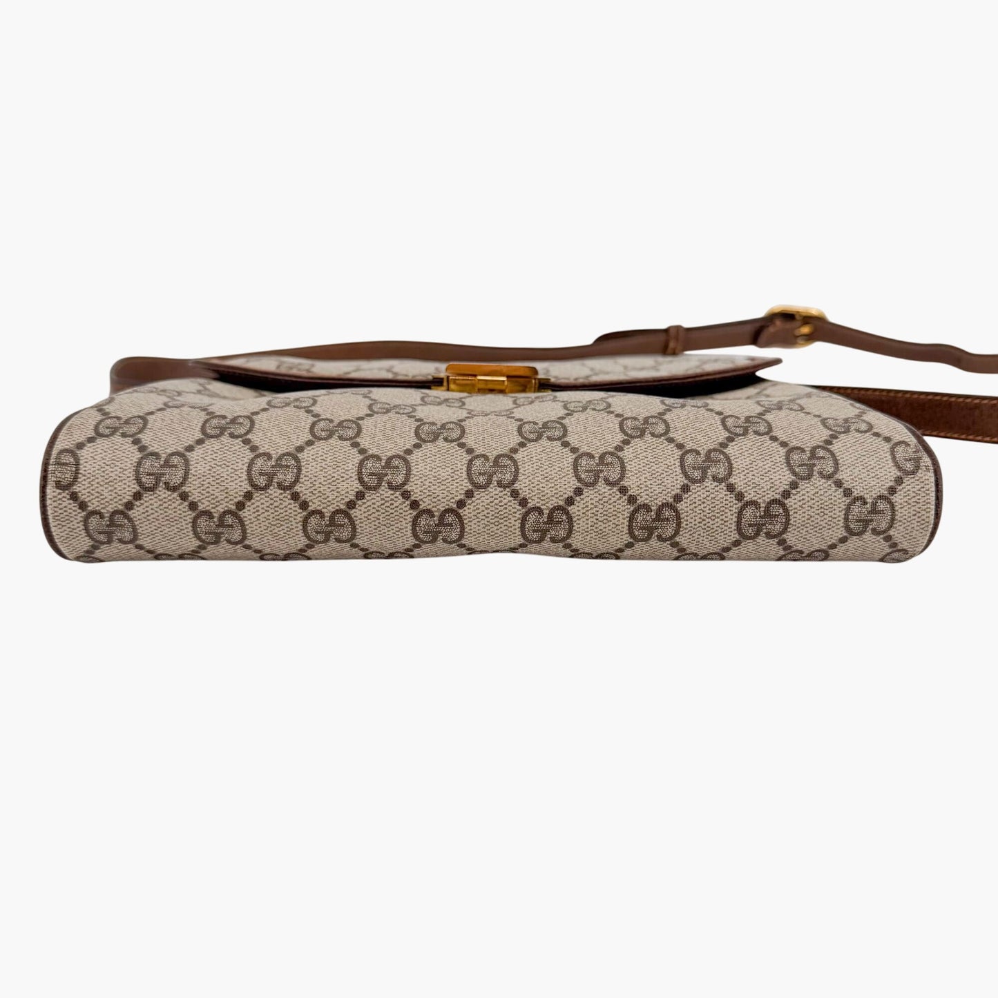 Gucci Vintage GG Monogram Crossbody Bag Beige