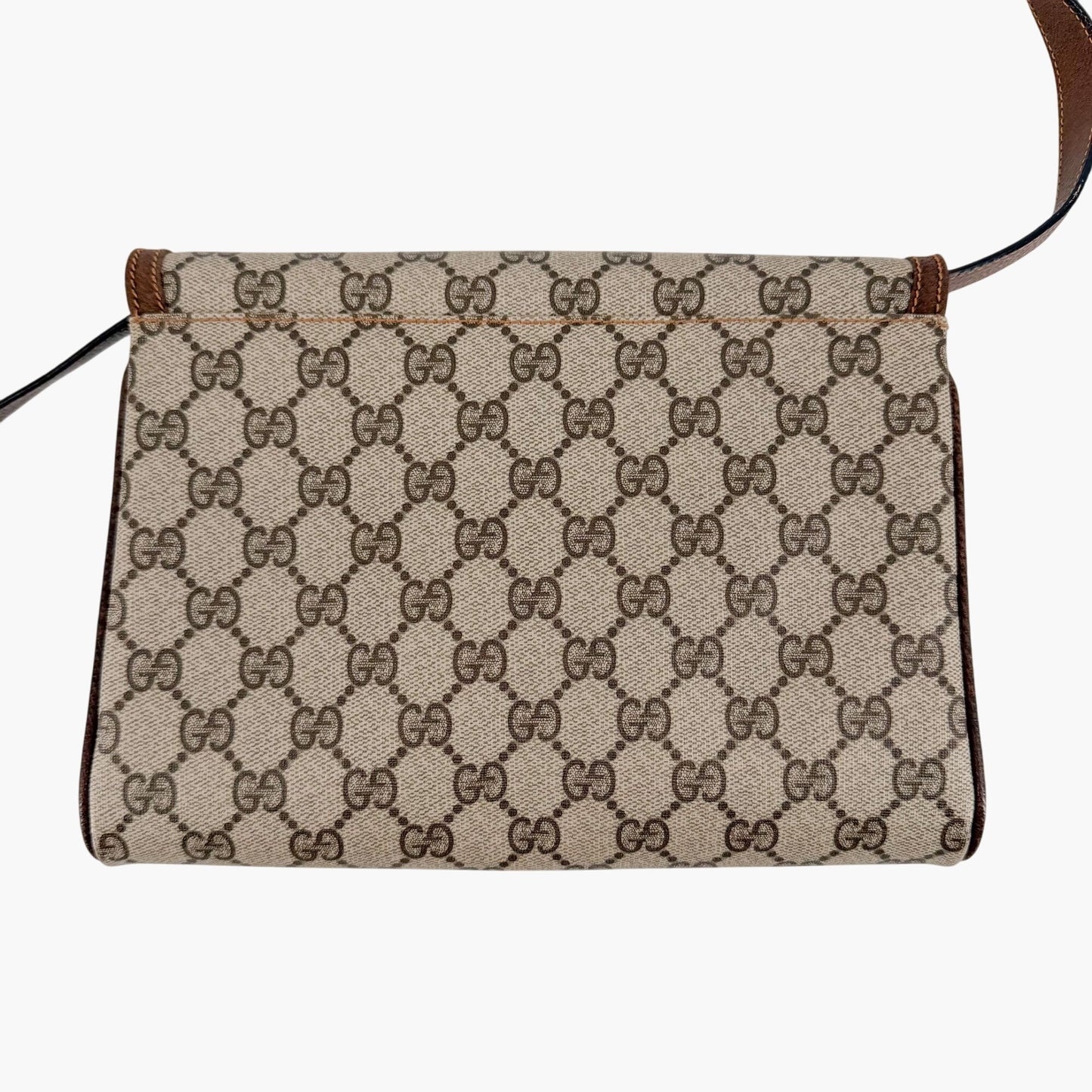 Gucci Vintage GG Monogram Crossbody Bag Beige