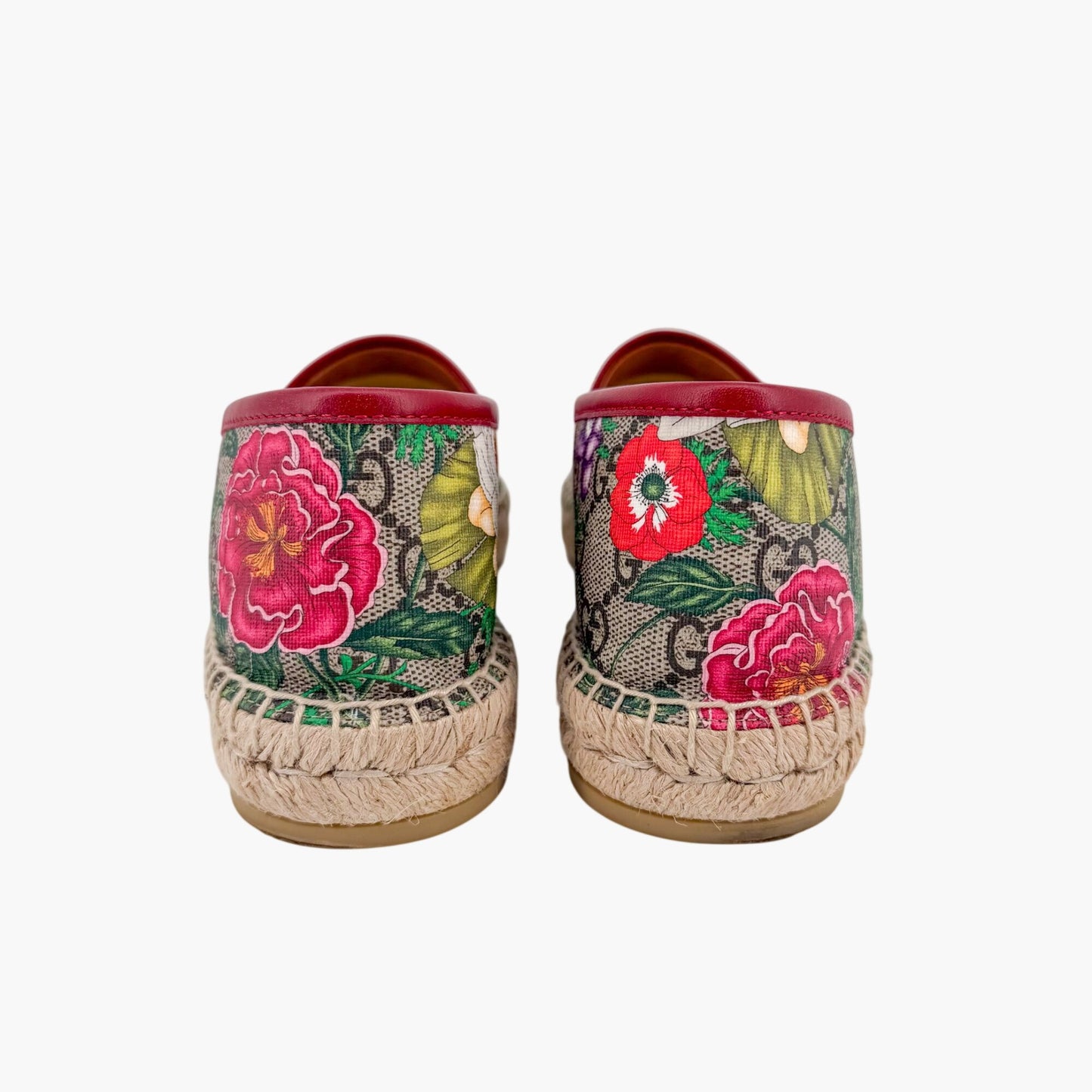 Gucci Supreme Flora Espadrilles Beige GG Size 40