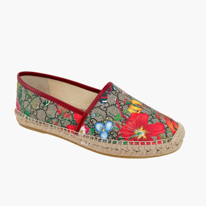 Gucci Supreme Flora Espadrilles Beige GG Size 40