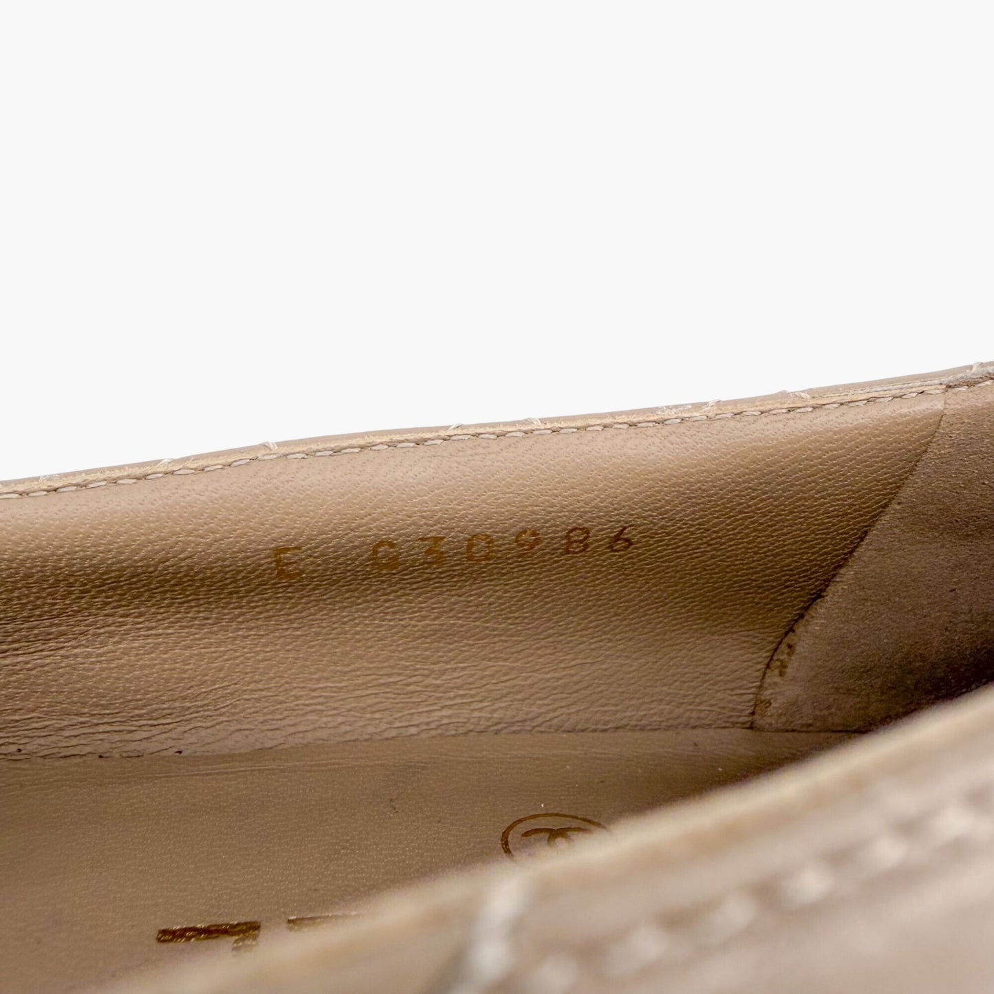 Chanel Cap Toe Quilted Ballet Flats Beige Size 38.5