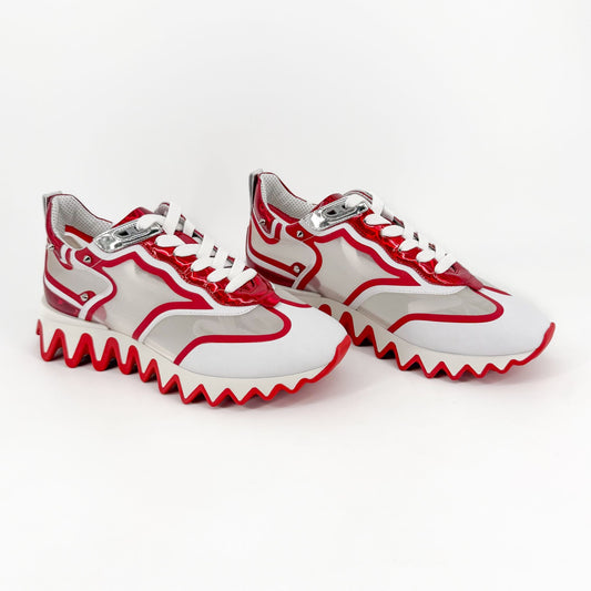 Christian Louboutin Sharkina Sneakers White Red Size 40