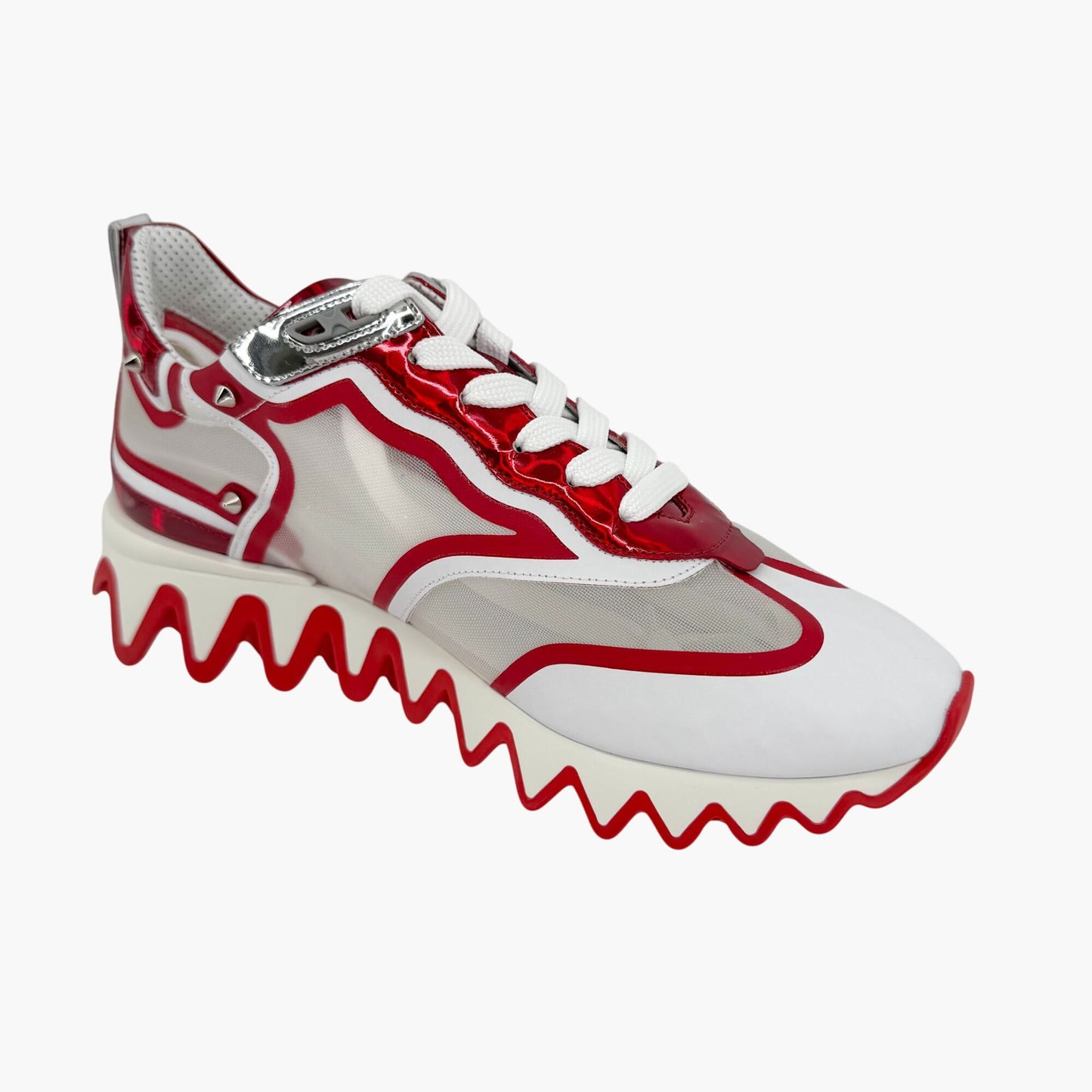 Christian Louboutin Sharkina Sneakers White Red Size 40