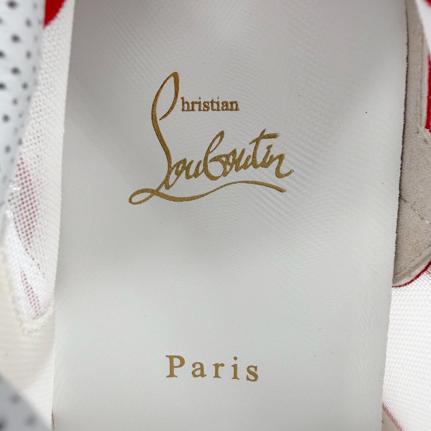 Christian Louboutin Sharkina Sneakers White Red Size 40