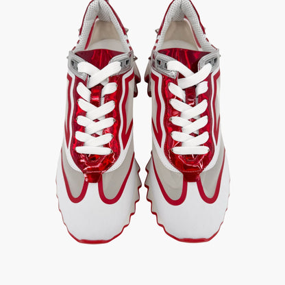 Christian Louboutin Sharkina Sneakers White Red Size 40