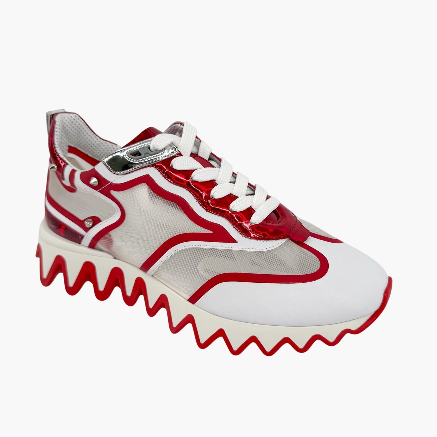 Christian Louboutin Sharkina Sneakers White Red Size 40