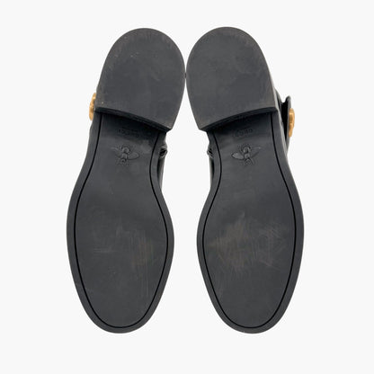 Gucci Marmont GG Combat Boots Black Leather Size 41