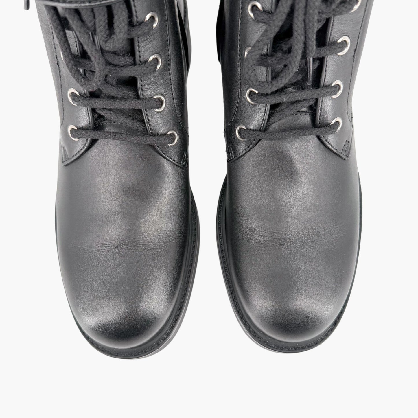 Gucci Marmont GG Combat Boots Black Leather Size 41