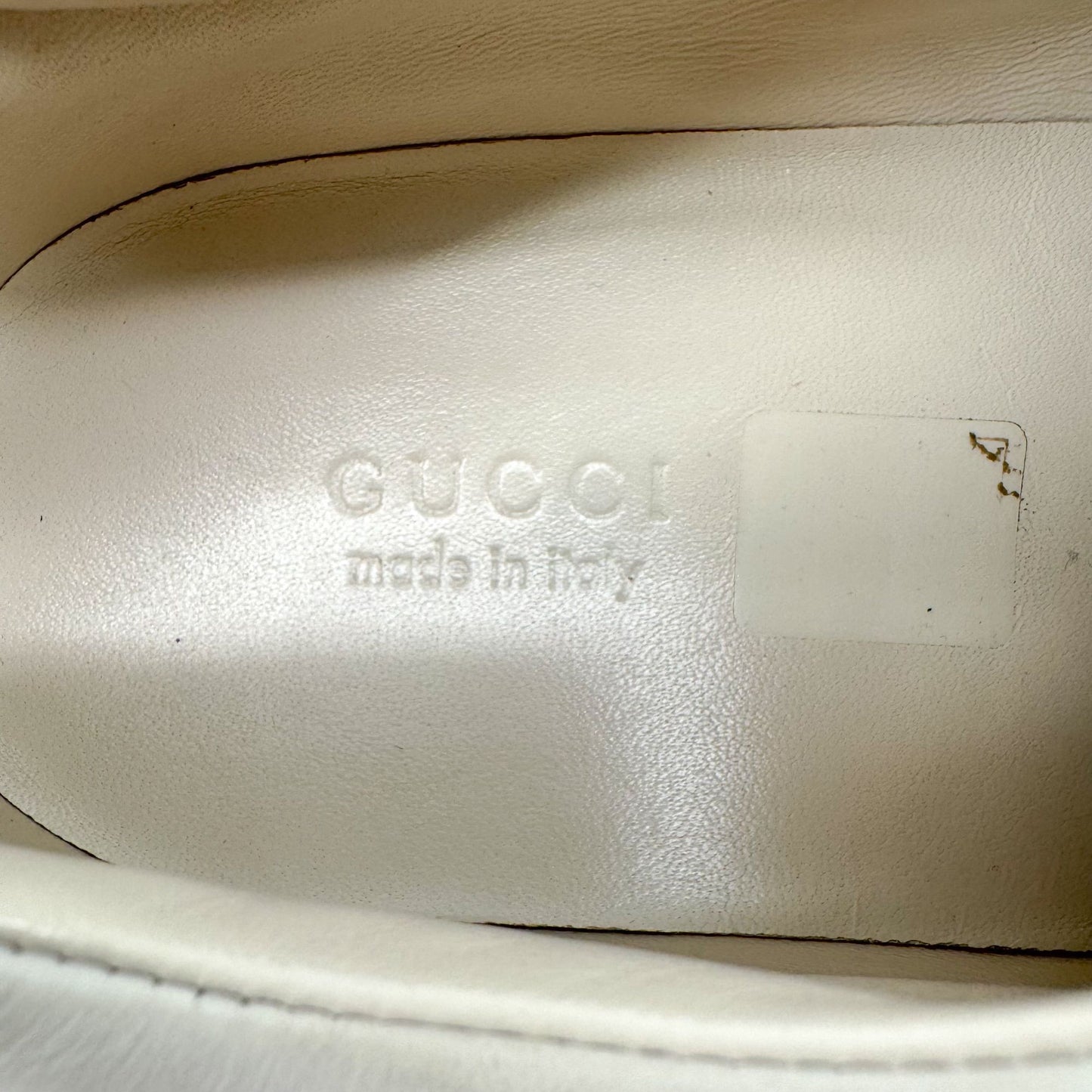 Gucci Rhyton GG Interlock Sneakers in Beige Leather – Size 39.5