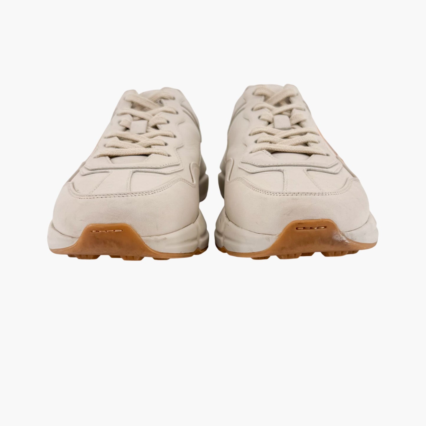 Gucci Rhyton GG Interlock Sneakers in Beige Leather – Size 39.5