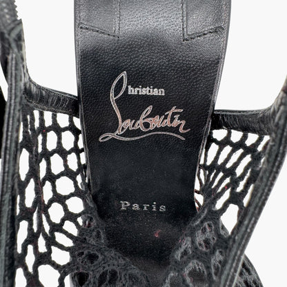 Christian Louboutin Plougesta Alta 150 Fishnet Platform Pumps in Black – Size 38