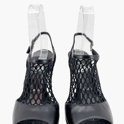Christian Louboutin Plougesta Alta 150 Fishnet Platform Pumps in Black – Size 38
