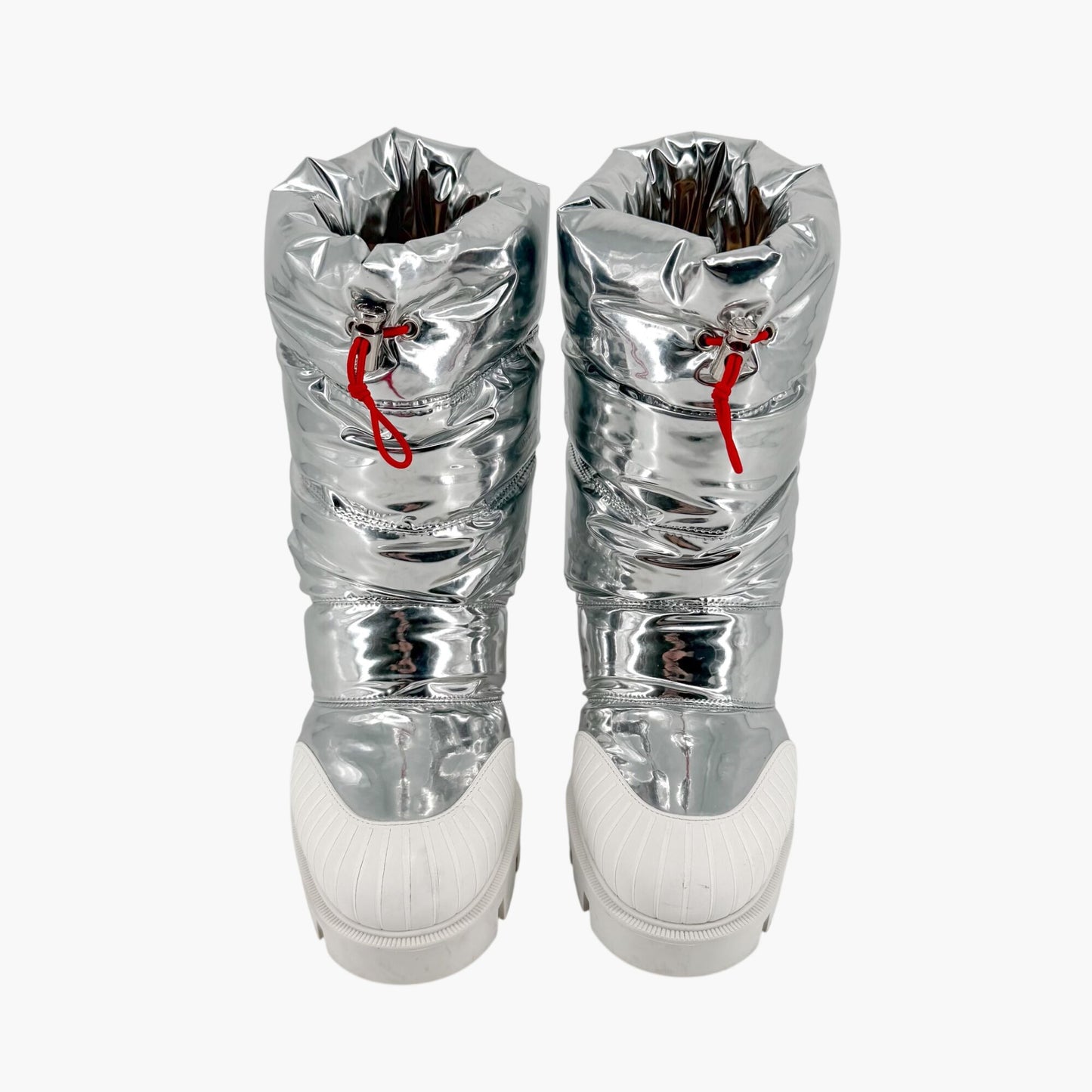 Christian Louboutin Oriona Lug Boots Silver Size 38