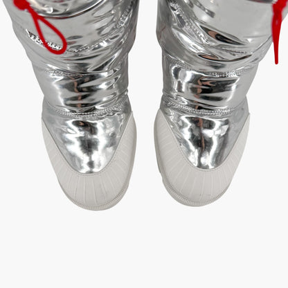 Christian Louboutin Oriona Lug Boots Silver Size 38