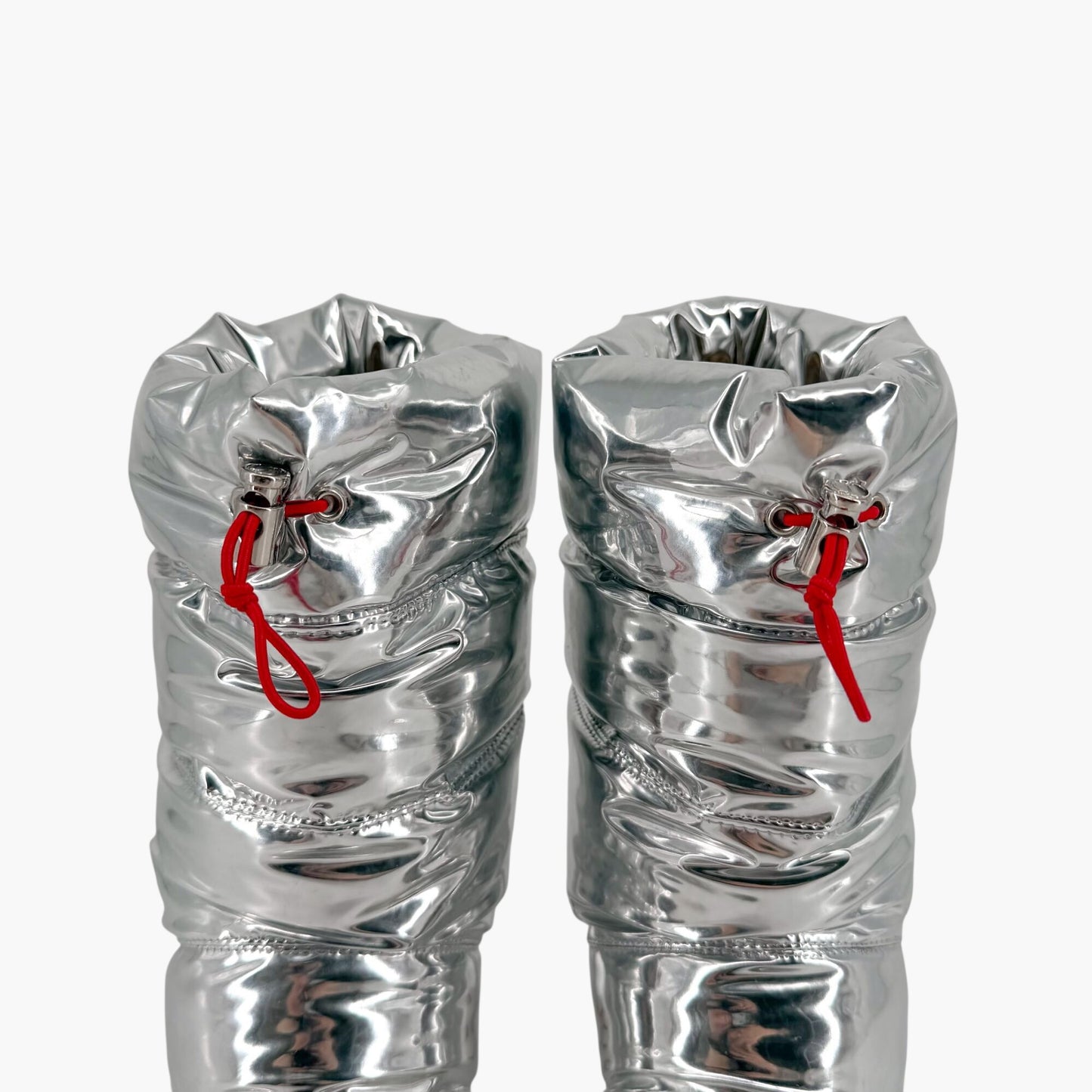 Christian Louboutin Oriona Lug Boots Silver Size 38
