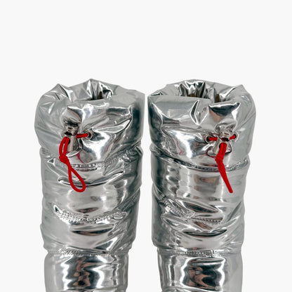 Christian Louboutin Oriona Lug Boots Silver Size 38