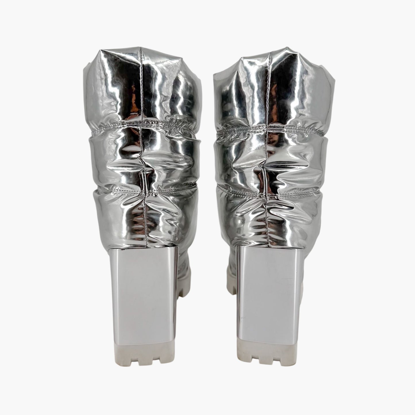 Christian Louboutin Oriona Lug Boots Silver Size 38