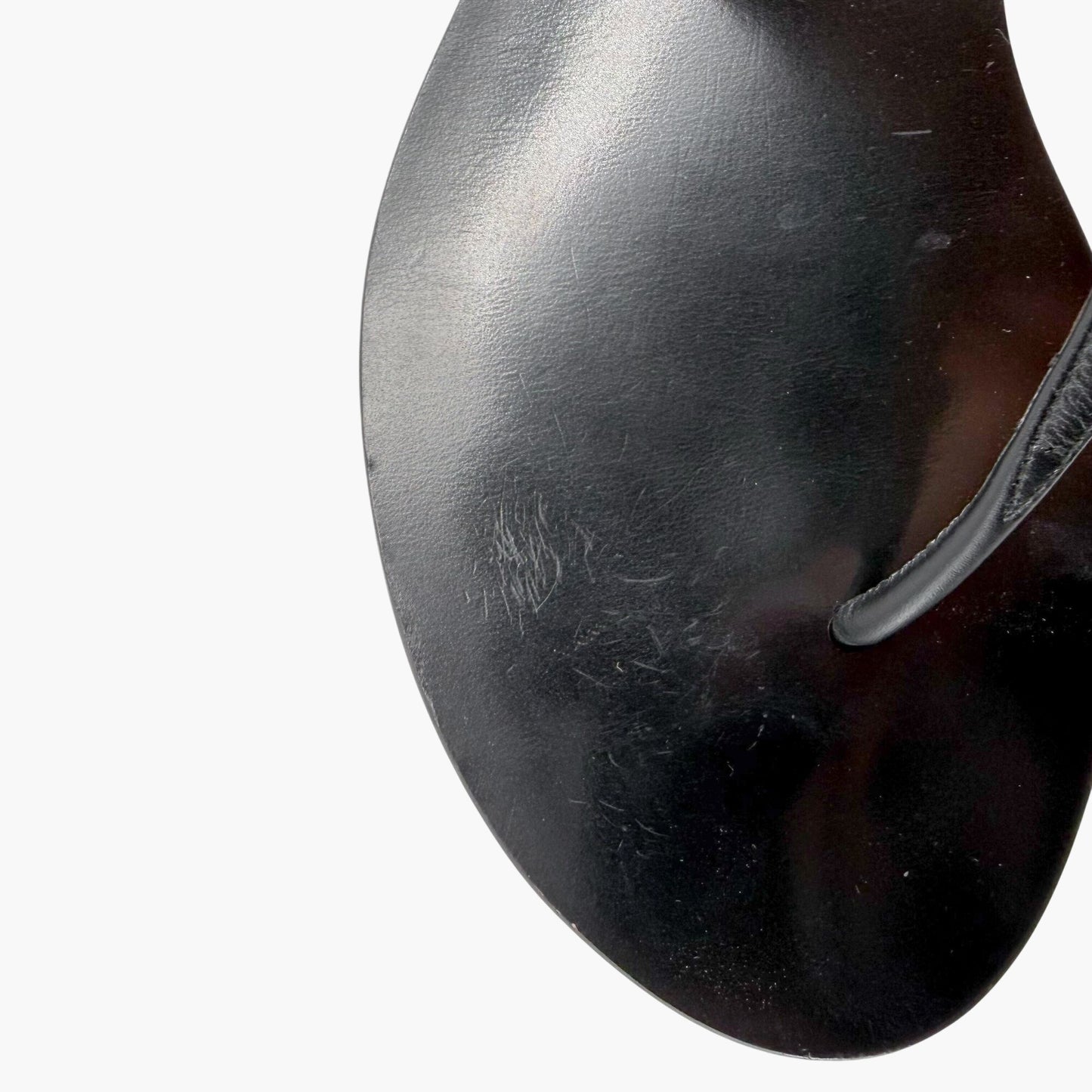 Gucci Marmont GG Thong Sandals Black Leather Size 39.5