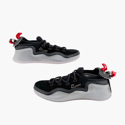 Christian Louboutin Arpoador Sneakers Black Suede Size 38.5 US 8.5 Women
