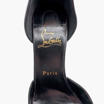 Christian Louboutin Gourmi Charm Anklet Pumps in Black Leather – Size 39.5