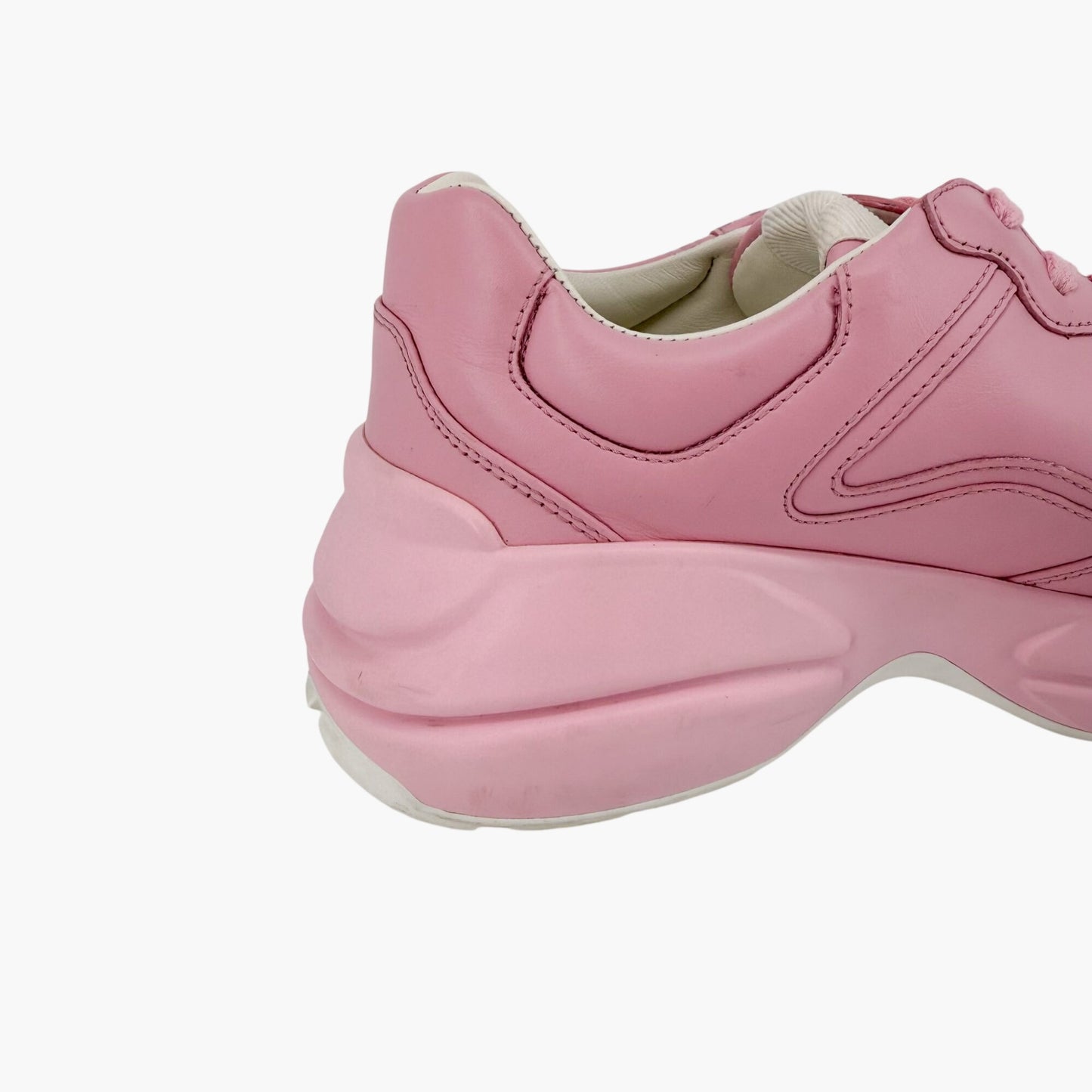 Gucci Rhyton Mystic Cat Sneakers in Pink Leather Size 38.5