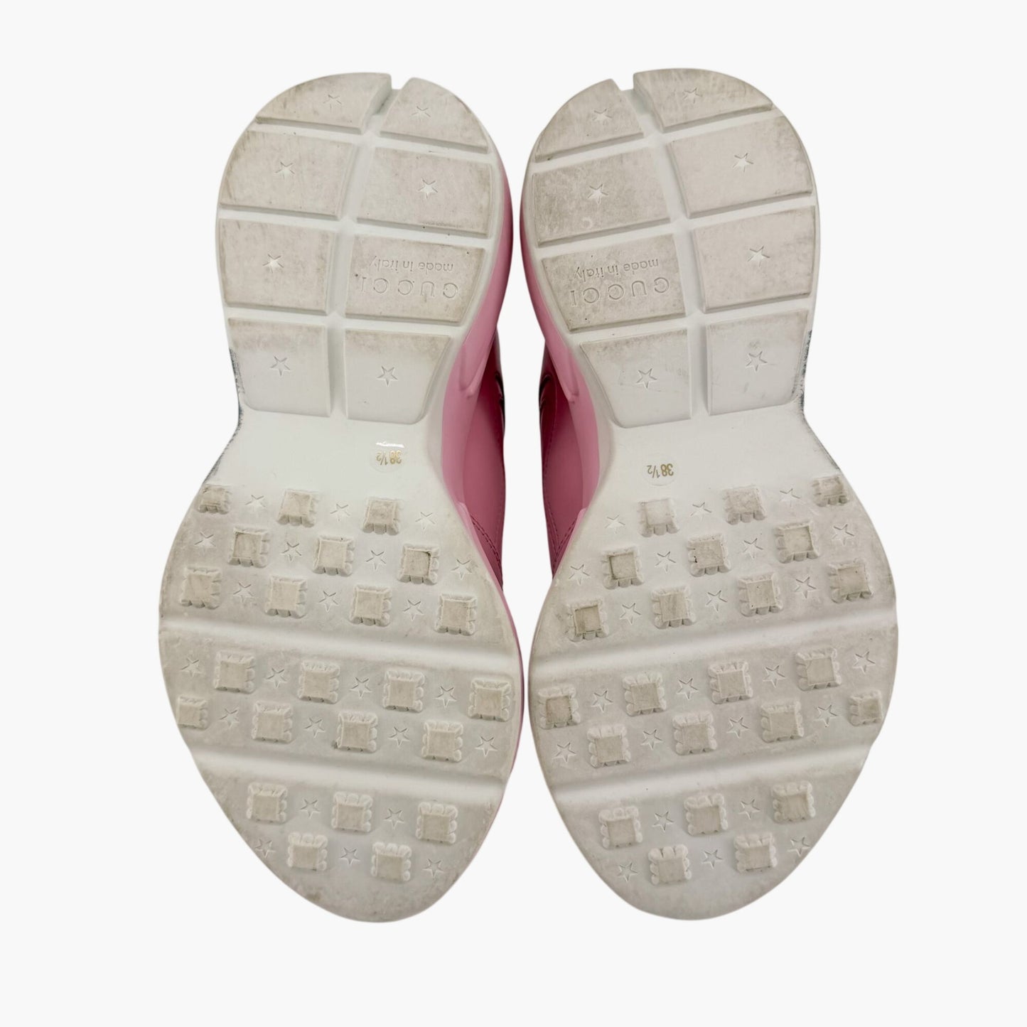 Gucci Rhyton Mystic Cat Sneakers in Pink Leather Size 38.5