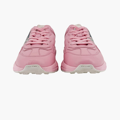 Gucci Rhyton Mystic Cat Sneakers in Pink Leather Size 38.5
