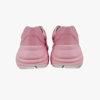 Gucci Rhyton Mystic Cat Sneakers in Pink Leather Size 38.5