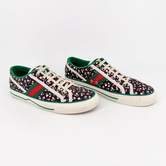Gucci Tennis 1977 Liberty London Floral Canvas Sneakers Size 40