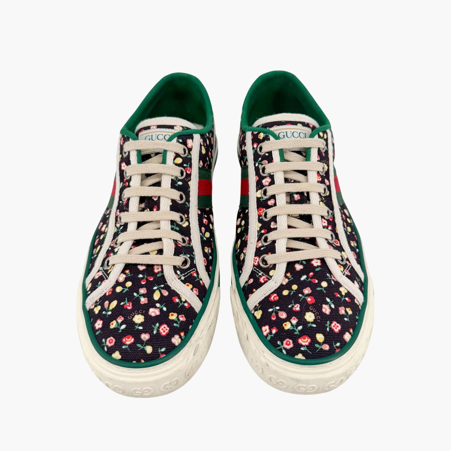 Gucci Tennis 1977 Liberty London Floral Canvas Sneakers Size 40