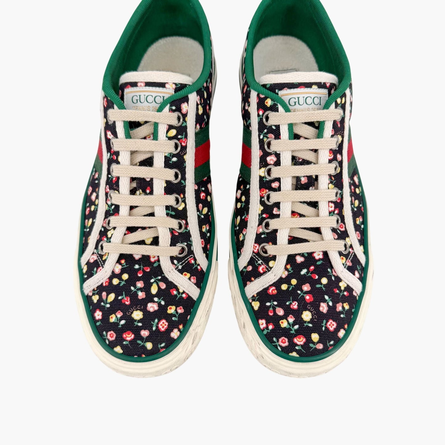 Gucci Tennis 1977 Liberty London Floral Canvas Sneakers Size 40