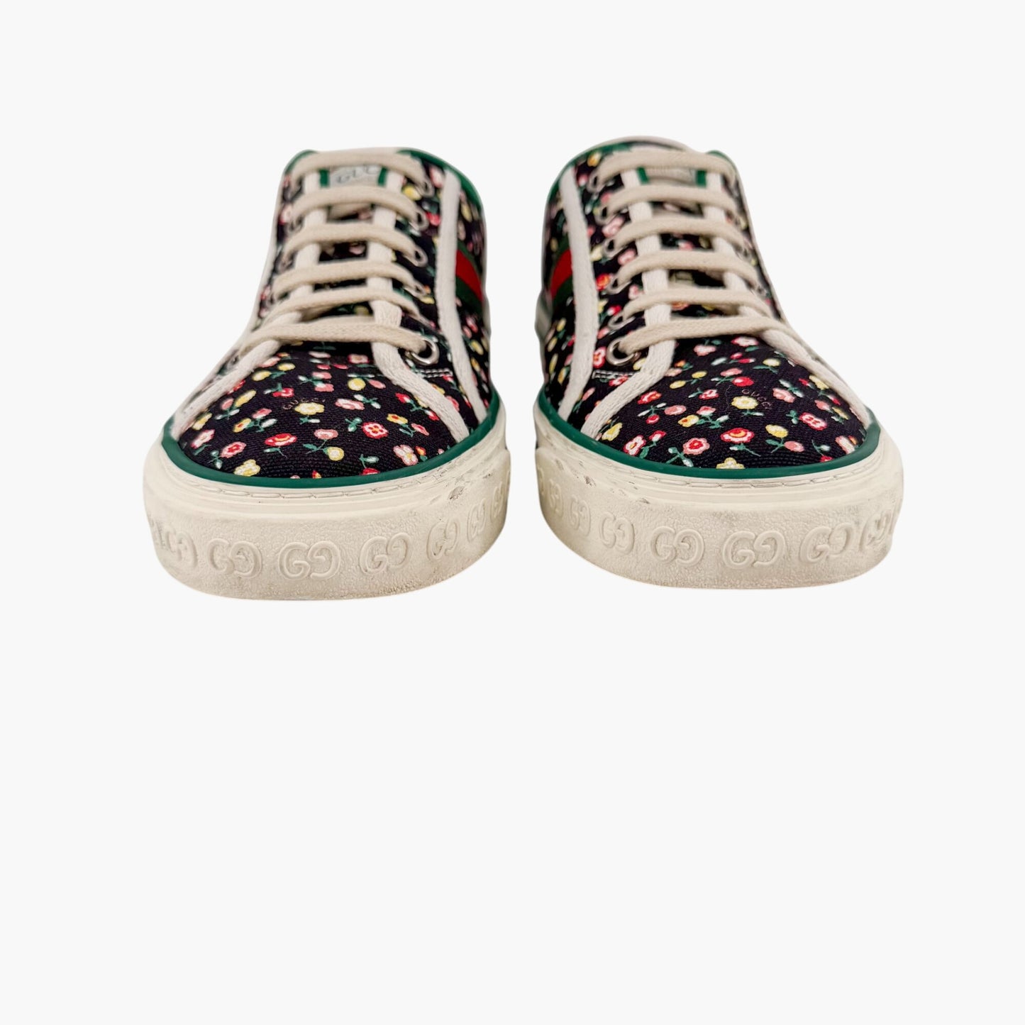 Gucci Tennis 1977 Liberty London Floral Canvas Sneakers Size 40