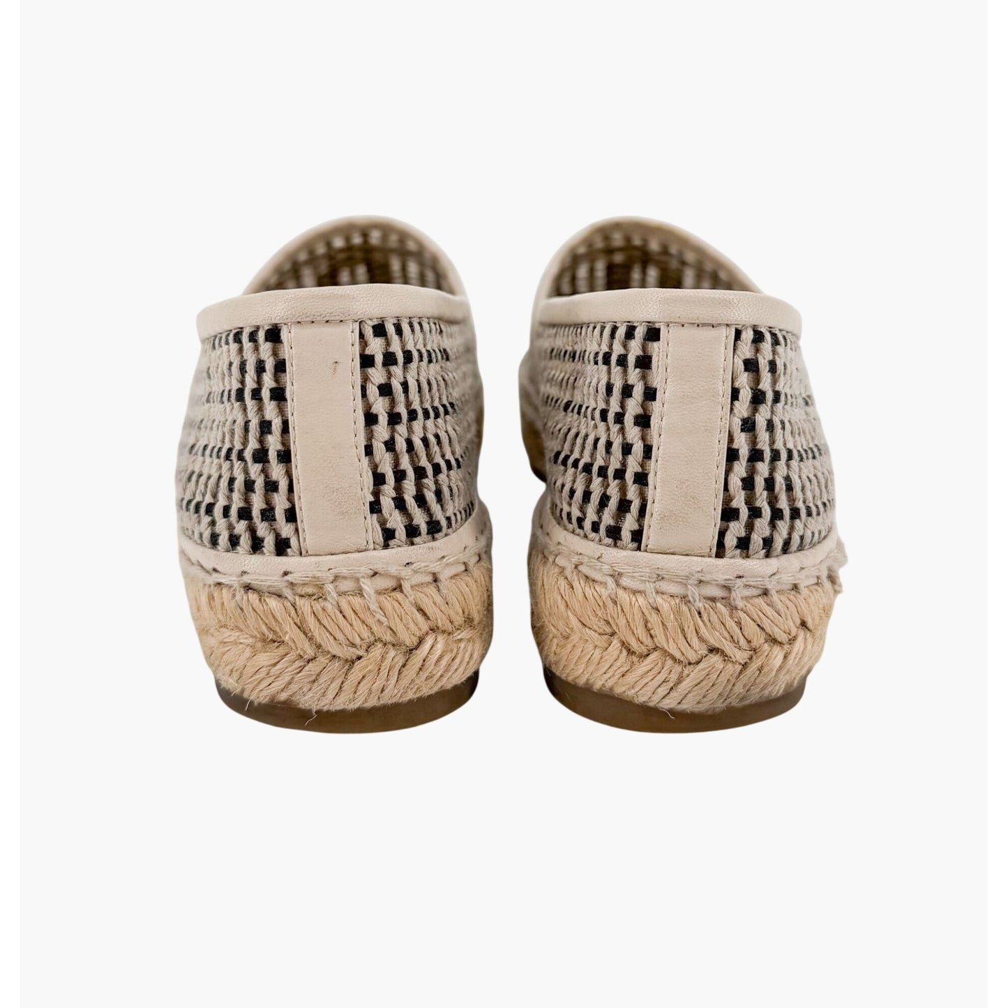 Chanel CC Cap Toe Woven Espadrilles Beige Size 37