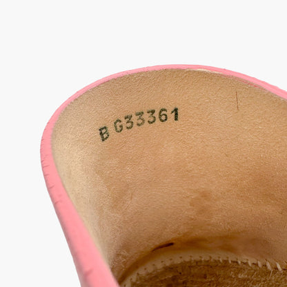Chanel Turnlock CC Espadrille Clog Mules in Pink Suede Size 37