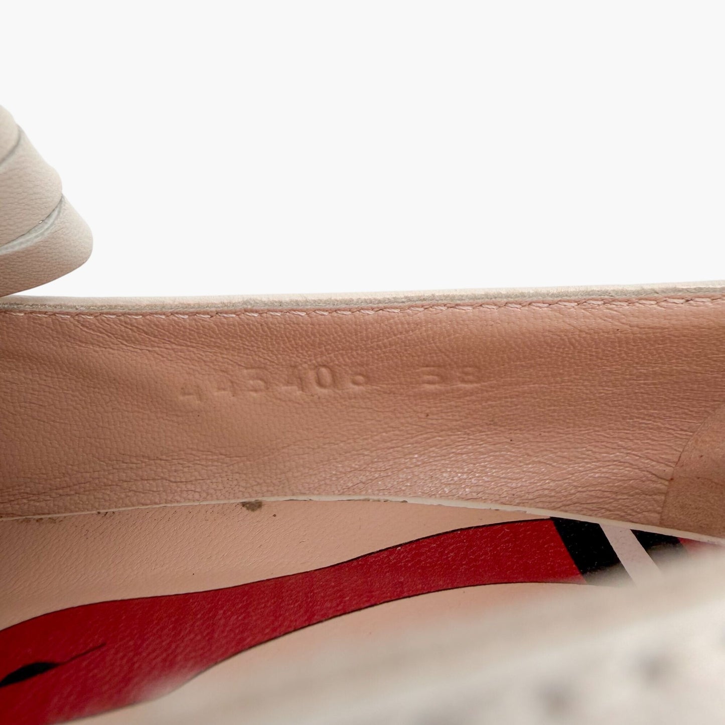 Gucci Horsebit Fringe Loafer Pumps White Leather Size 38