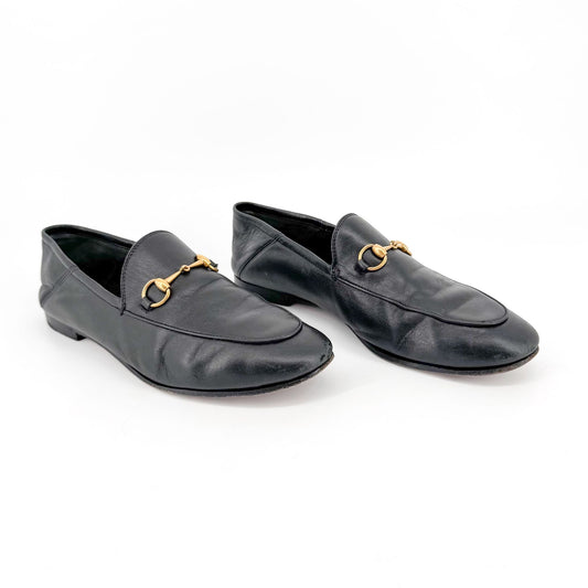 Gucci Brixton Horsebit Loafers in Black Leather – Size 39